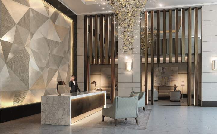 Lobby at Belvedere Gardens in Southbank Place